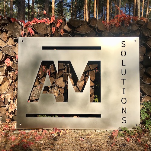 Company signboard AM Solutions