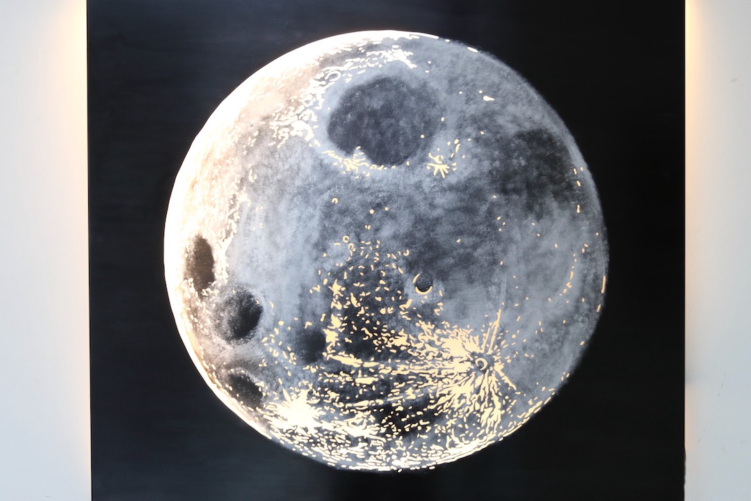 Obraz metalowy księżyc tanina
