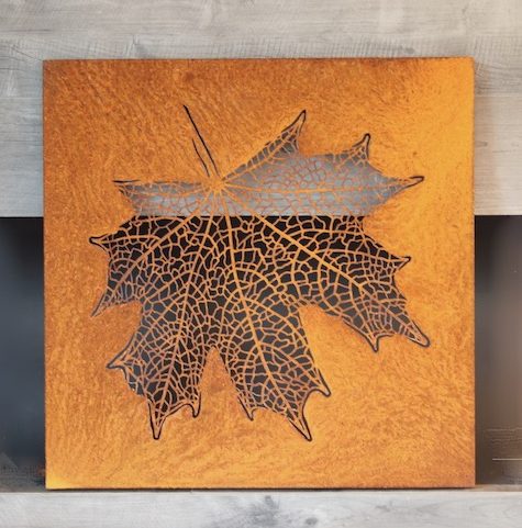 Maple leaf in corten