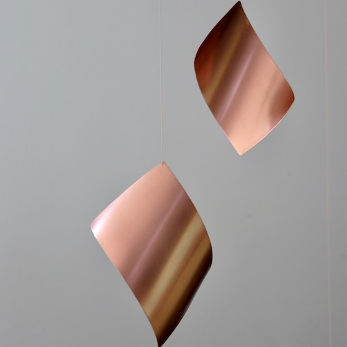 Copper mobiles sculpture – papers