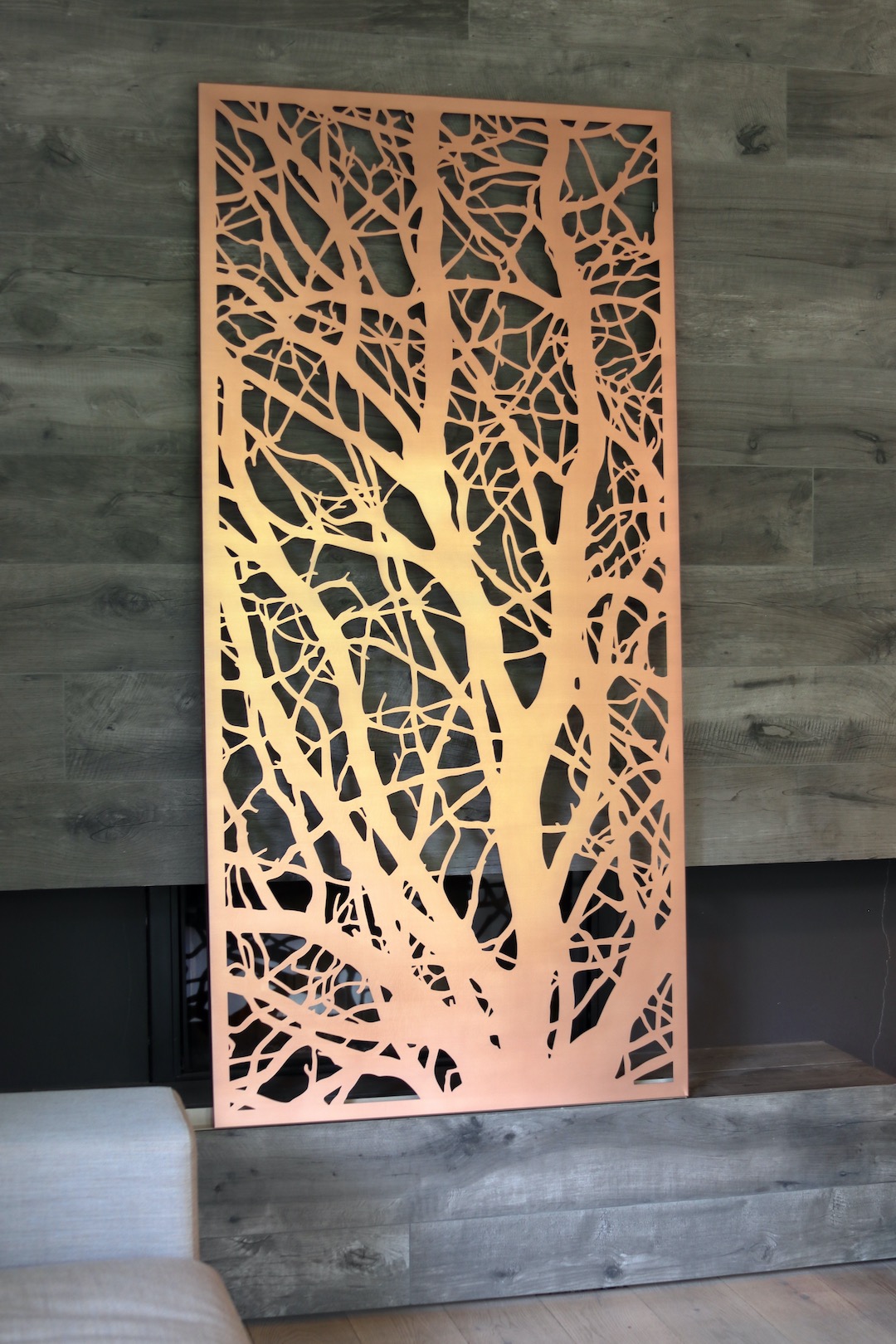 Copper wall art Branches