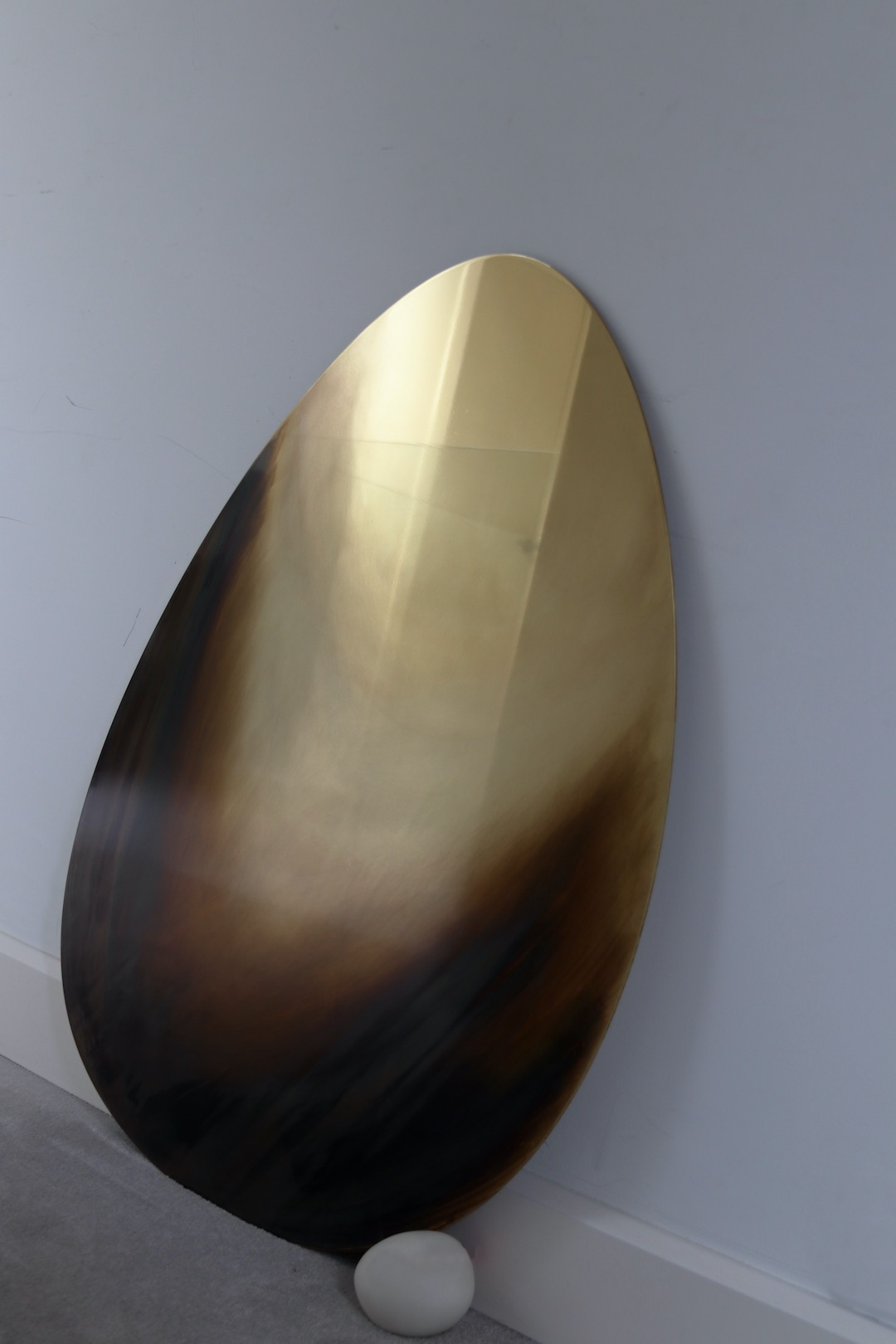 Brass mirror wall art