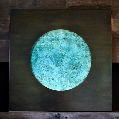 “Earth” wall art from copper and steel