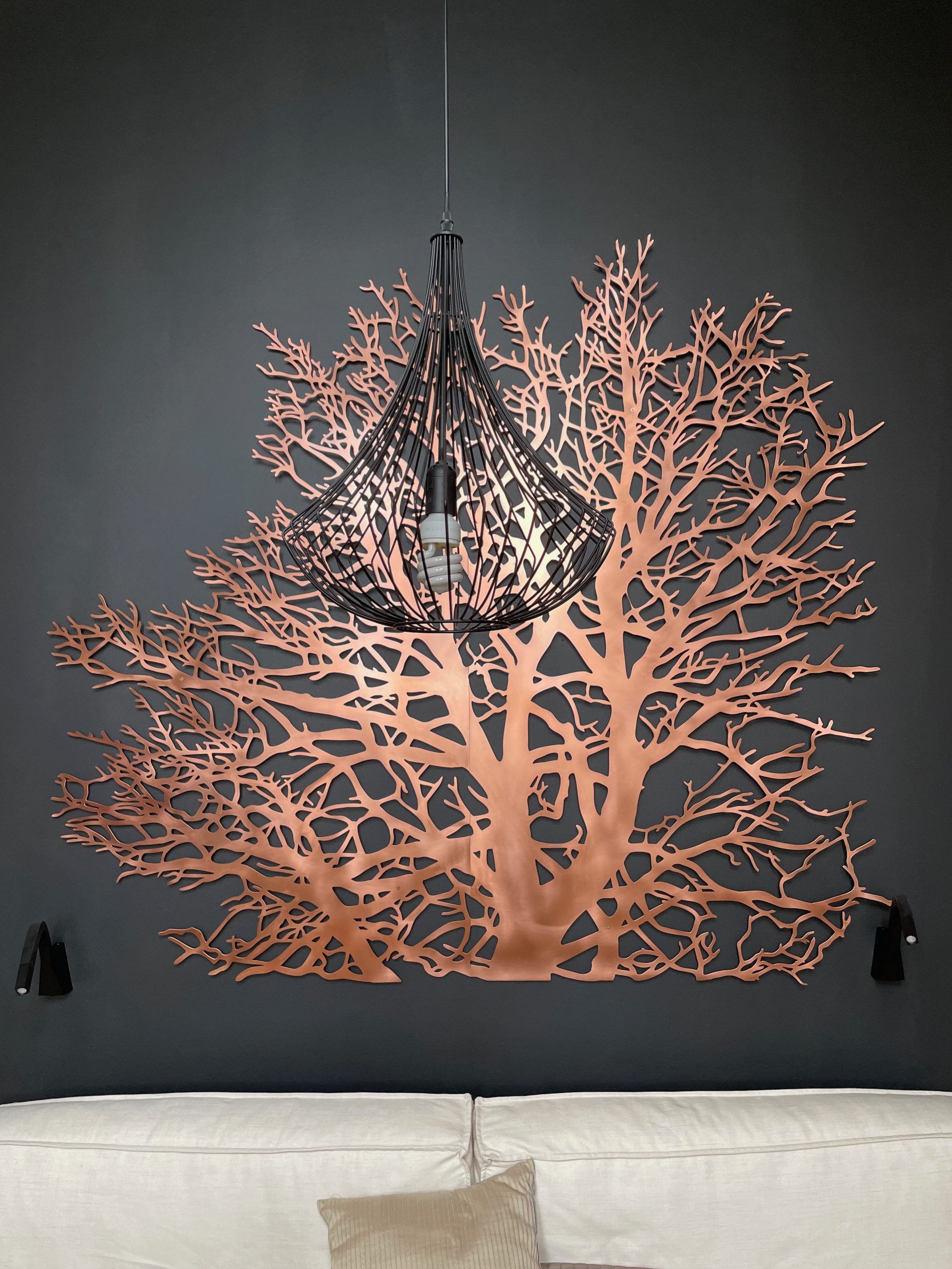 Naked tree from copper