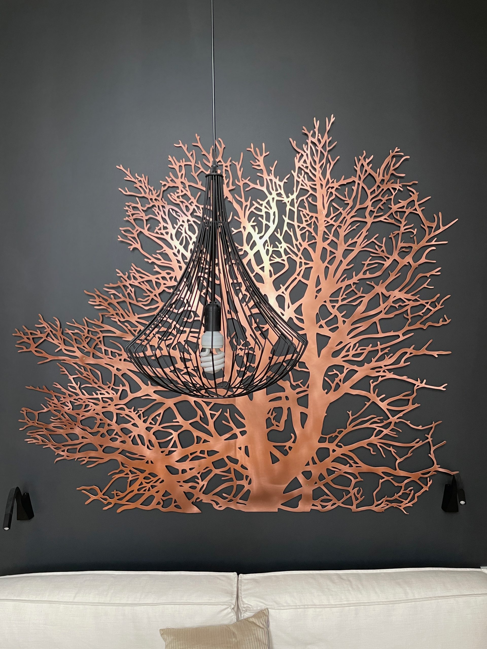 Naked tree from copper