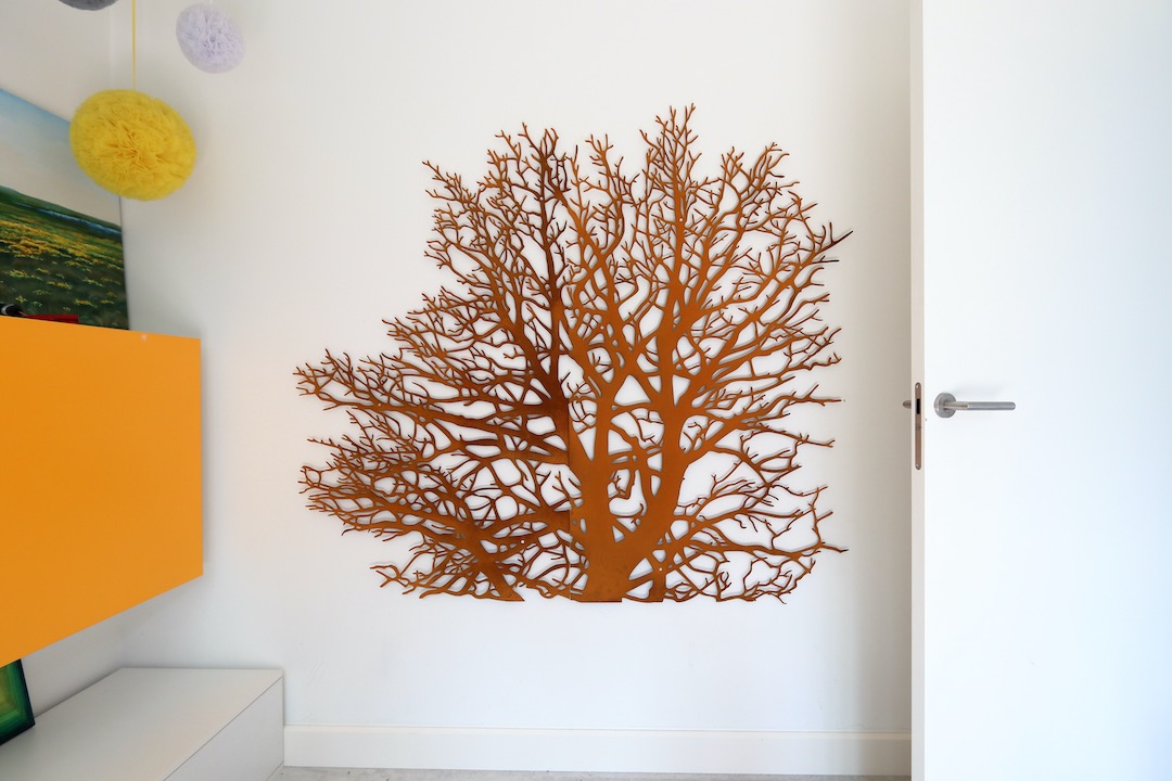 Wall art tree from corten