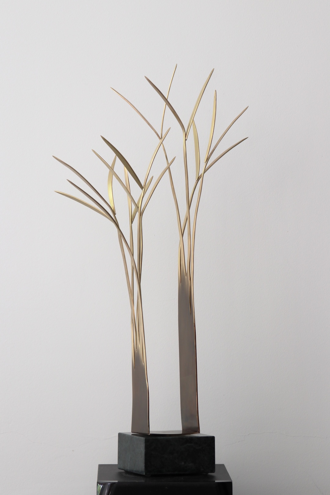 Brass sculpture inspired by nature